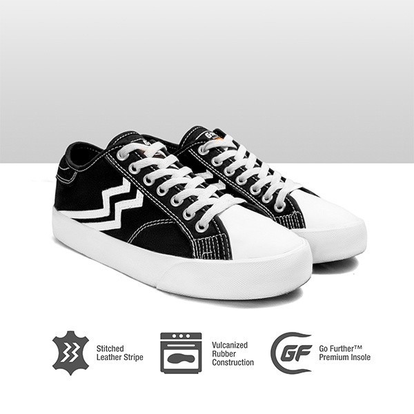 Geoff Max - Maverick Black White STZ | Shoes Vulcanized | Sepatu | Sneakers | Sepatu Pria Wanita