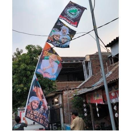 Joran Tegek TIANG BENDERA 10 8 7 6Meter GIANT FLAG Majelis Sholawat Syekermania Zakirmania Mafish PUYU POLE