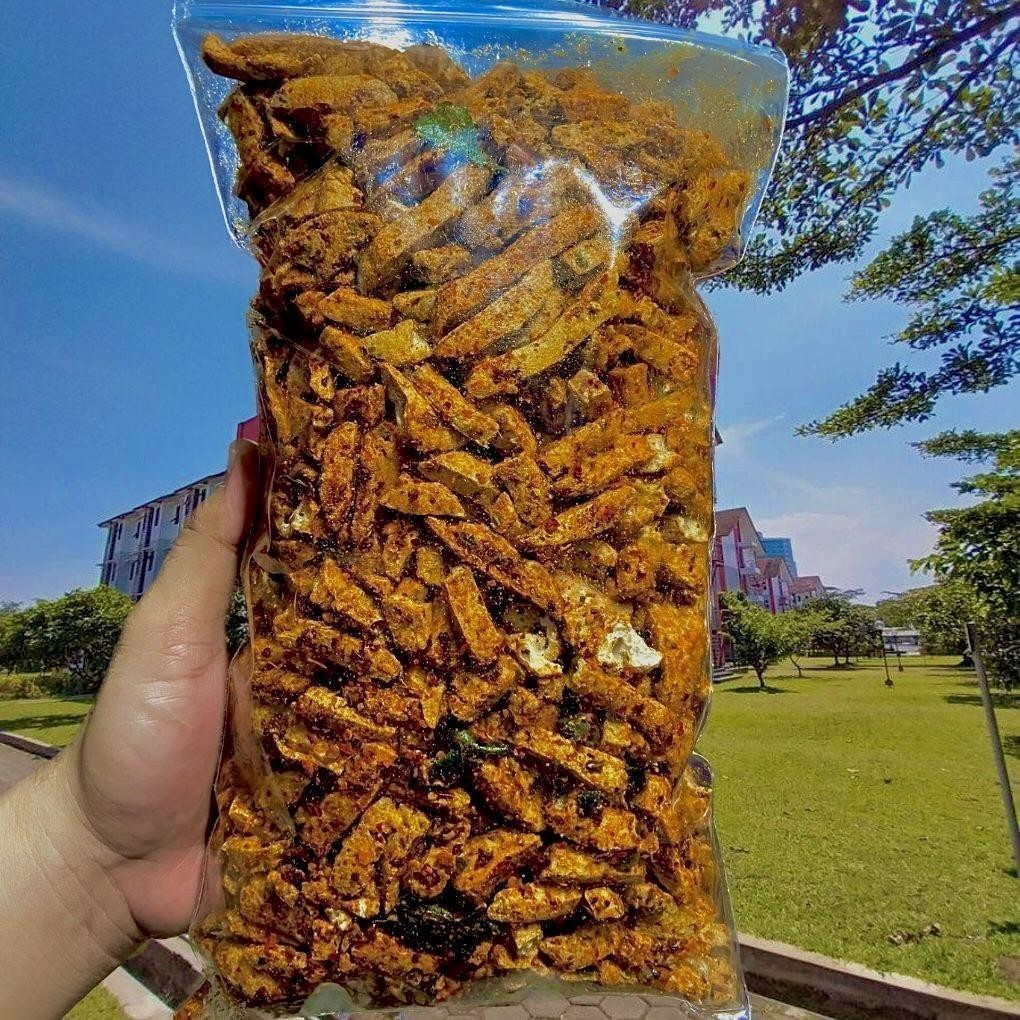 

Cemilan Basreng stik premium Bumbu Basah Daun jeruk/Basreng pedas 100 gram Kriukk snack Food