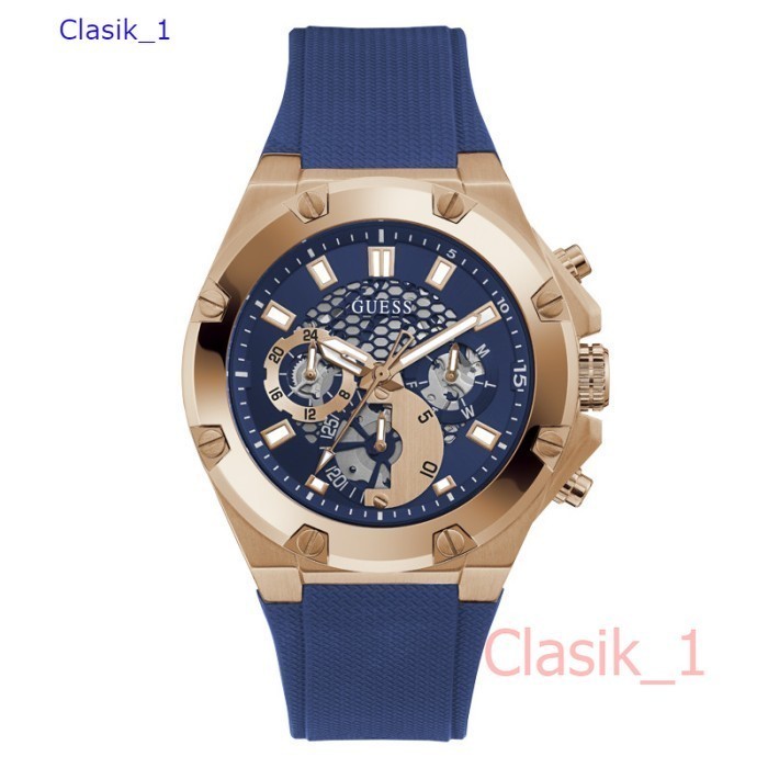 Original 100% GUESS GW0334G3  THIRD GEAR Jam Tangan Pria  Blue Rubber