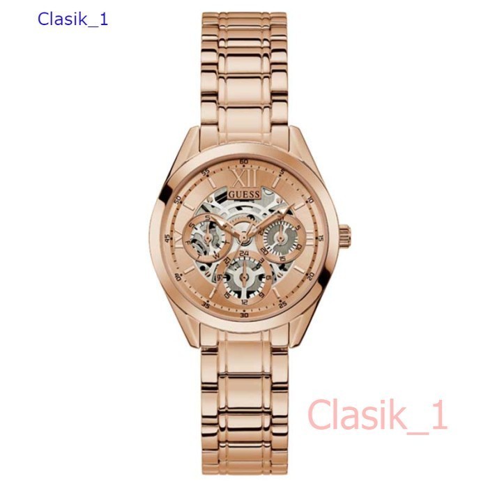 Original 100% GUESS GW0253L3  CLEAR CUT Jam Tangan Wanita  Rose Gold