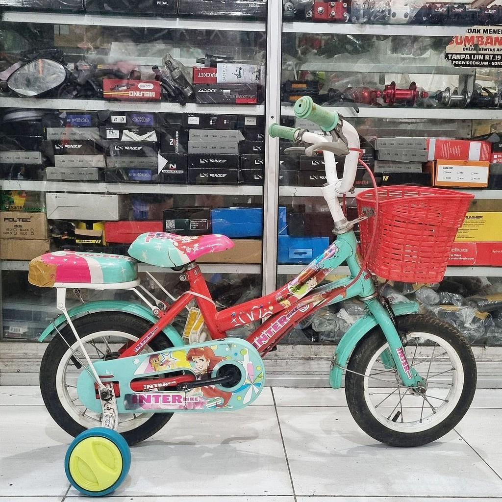 Sepeda Anak Mini 12 Interbike Princess Bekas Second Siap Pakai Murah