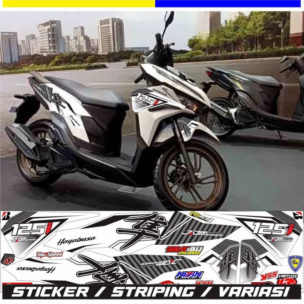 VARIASI / STIKER variasi stiker motor new vario 125 iss/cbs setiker striping VARIASI