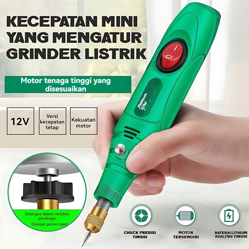 Bor Mini 15000 RPM Dril Elektrik Listrik Engraver Gerinda Mini / Alat Kayu Pemotong Amplas Alat Ukir