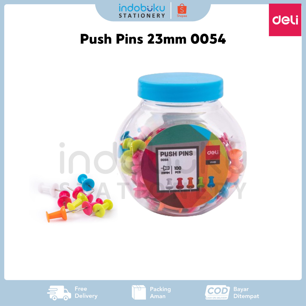

Push Pins Deli 23mm 100pcs 0054