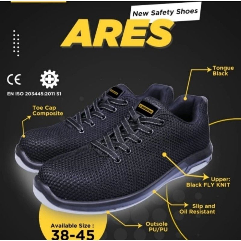 PROMO Sepatu Safety Krisbow ARES ||Safety Shoes Krisbow ARES || Sepatu Safety Krisbow ARES sporty