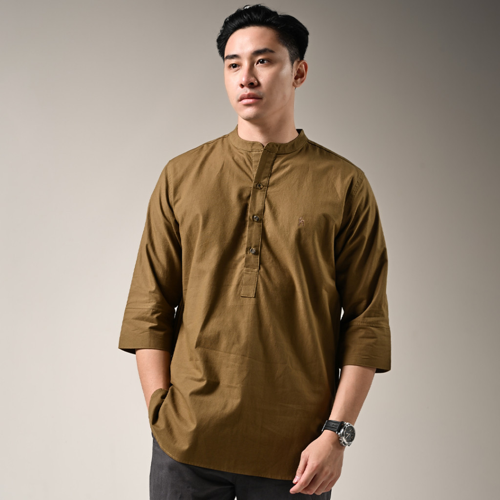 CAIRO by KAUM ADAM - Kemeja koko casual bahan premium lengan 3/4 kancing setengah