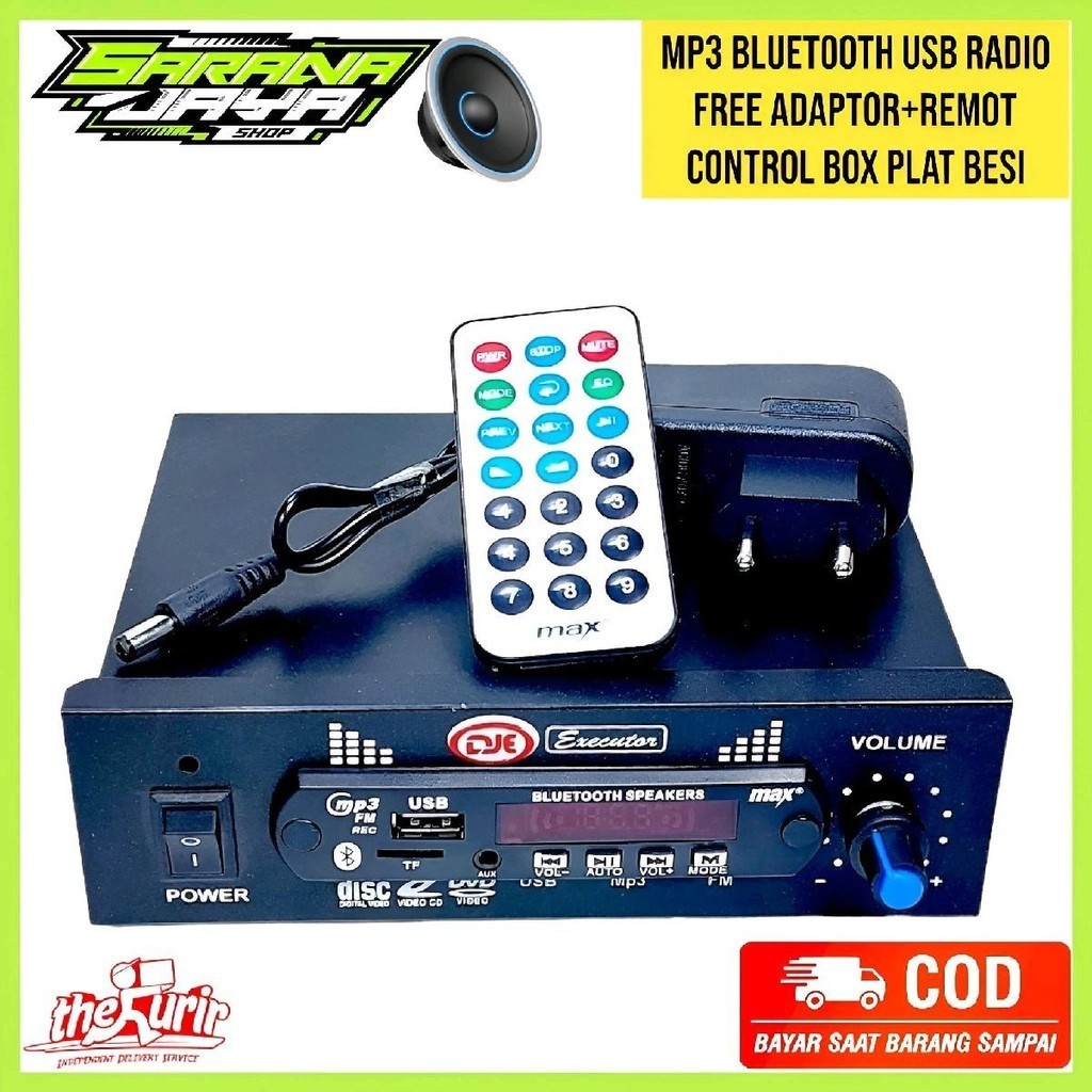0mp3 bluetooth usb radio free adaptor+remot control box plat besi Lagu Remote