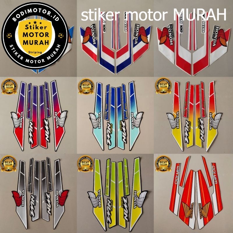 Striping stiker list polet motor Honda Win 100 stiker list body standar berkualitas terbaik / Win100