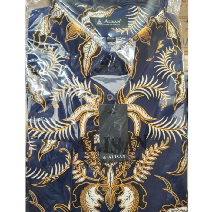 Alisan Kemeja Motif Batik Print Khusus no 16.5 - 17.5 Tangan Panjang