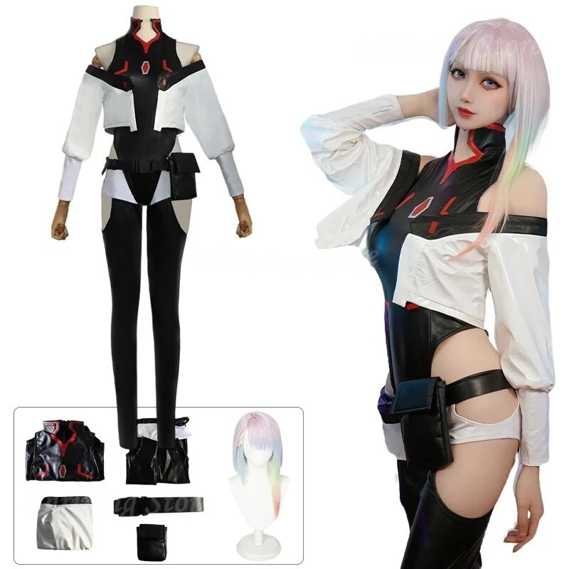 Cosplay Lucy Cyberpunk Baru Anime Cyberpunk: Kostum Cosplay Lucy Edgerunners Kostum Seragam Lucy Mai