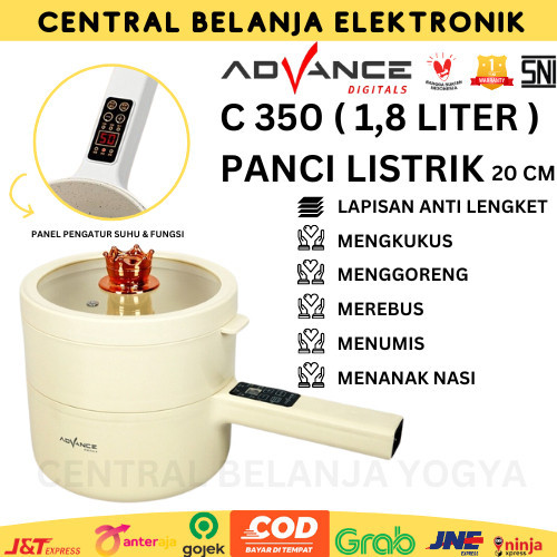 PANCI LISTRIK ADVANCE MULTIFUNGSI C350 / C 330 1,8 LITER / PANCI PENGKUKUS ELEKTRINIK MULTIFUNGSI AD