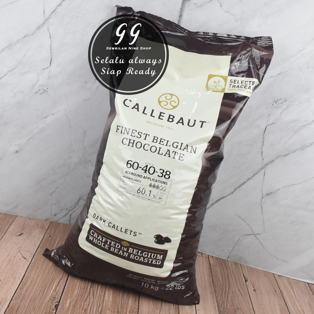 

CALLEBAUT 60.1% 10 KG Dark Couverture Chocolate 60% 6040 604038 Cokelat