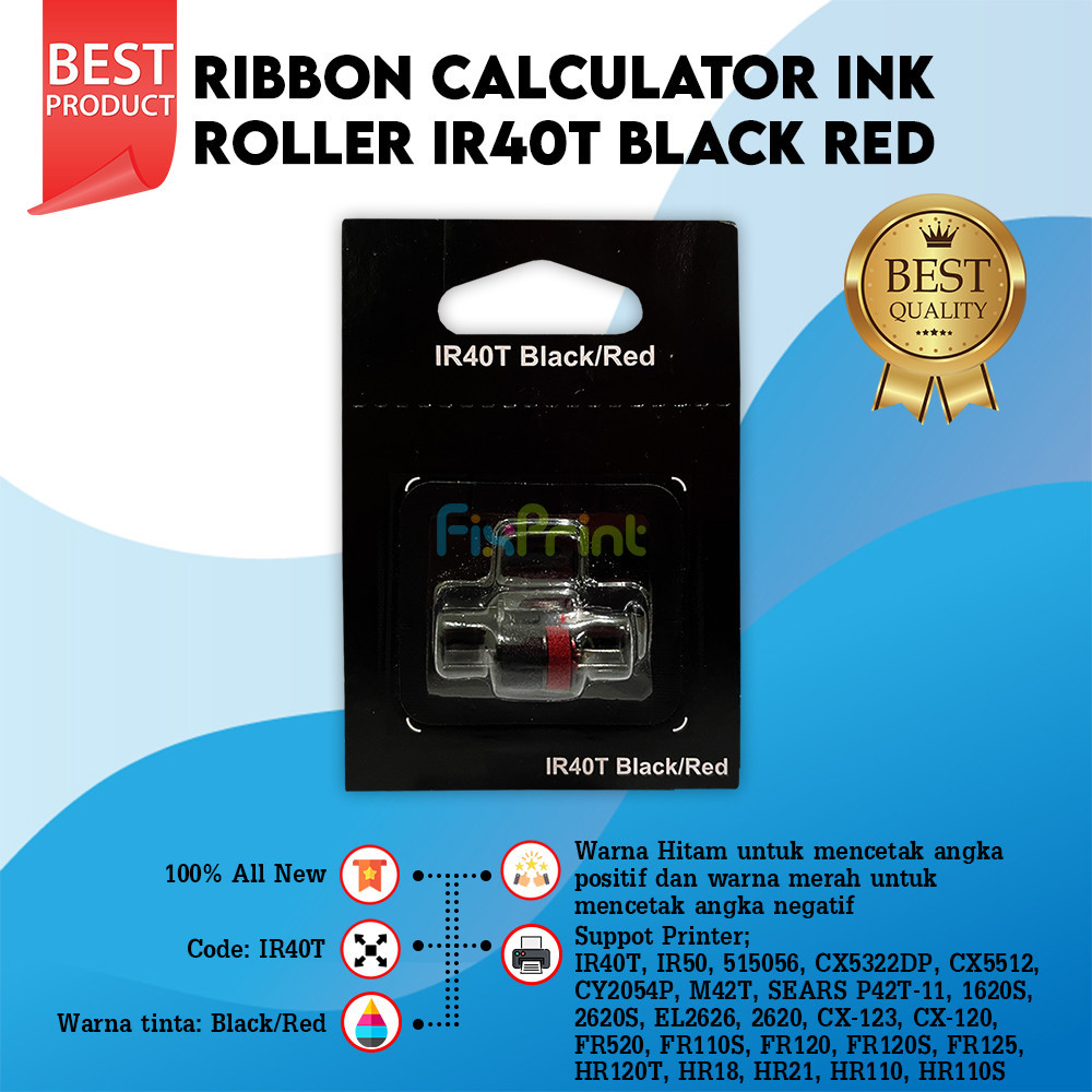 

Ribbon Calculator Roller IR40T Black Red Printer HR21 HR110 HR110S