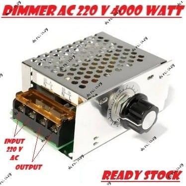 COD Dimmer AC 220 Volt 4000 Watt 220V 4000W Casing Aluminium Dimmer 4000 W UE