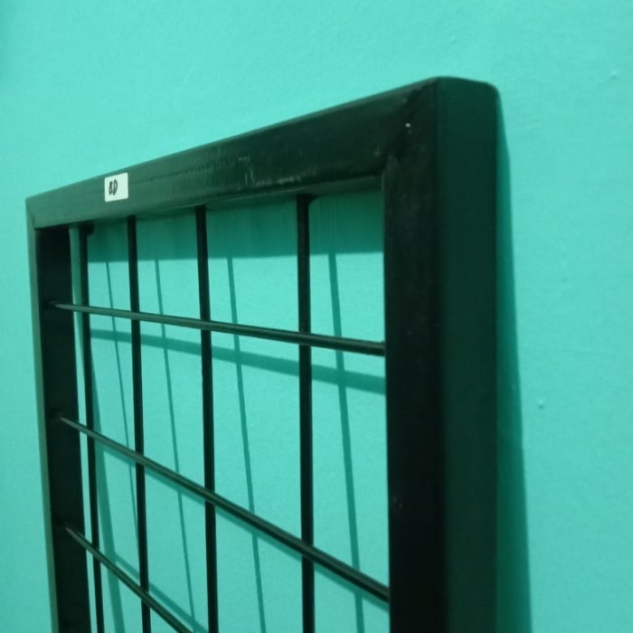 RAK BINGKAI MUNDO RAK PAJANGAN KONTER, RAK DISPLAY, RAM BESI TEBAL - Hitam, 100×30 cm