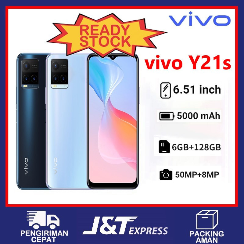 PROMO HP VIVO Y21s/Y15s/Y17 Ram 6/128GB Smartphone LET 6.51 inches Dual SIM 50MP+8MP Handphone