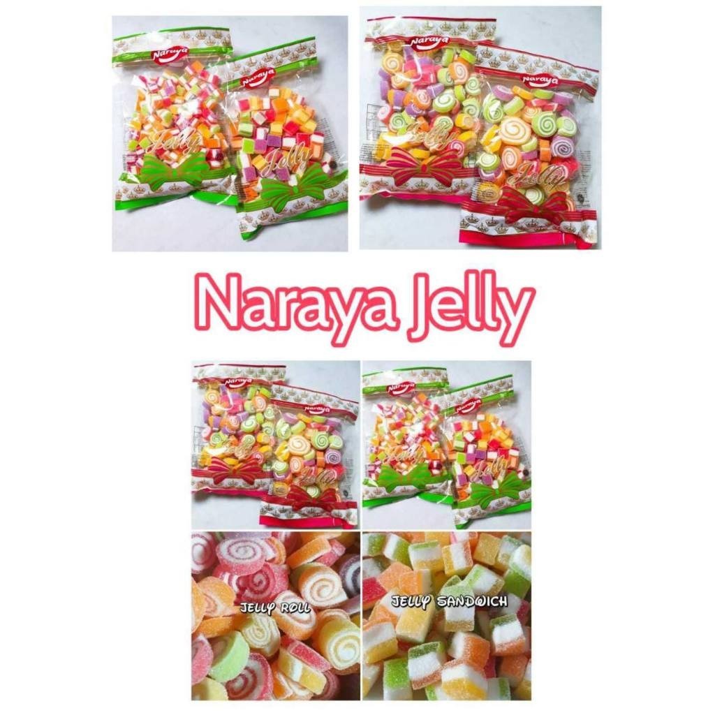 

[500gr] S117 | Naraya Jelly Candy Mini Roll Sandwich 400 Gram/ Permen Jelly Gulung/ Permen Jelly Viral