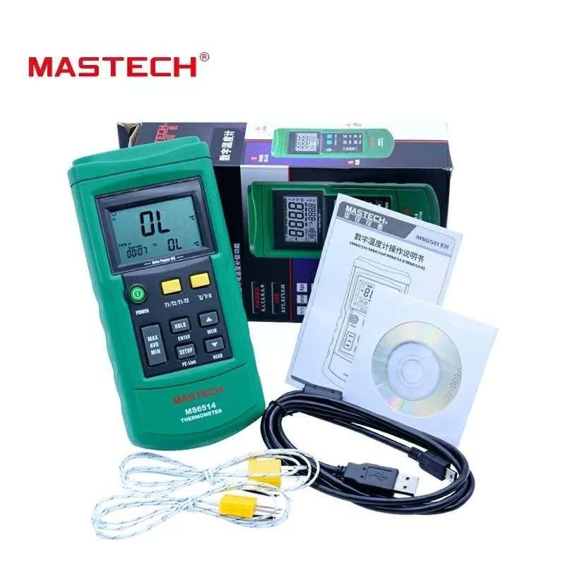 

Mastech MS6514 Thermocouple Data Logger Thermometer Termokopel Termometer Loger Dual Channel MS-6514