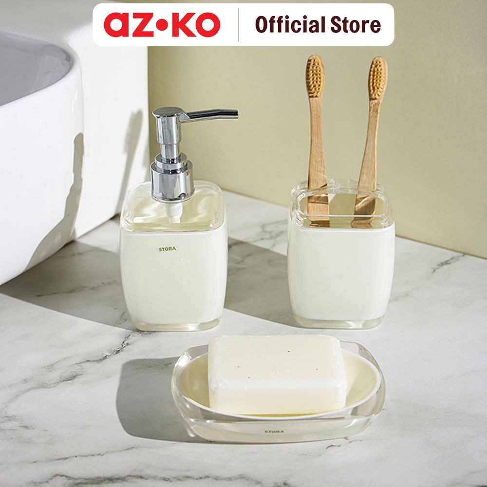 AZKO Stora 230 ml Tempat Sabun Batang Akrilik Soap Container Wadah Sabun Mandi Aksesoris Kamar Mandi