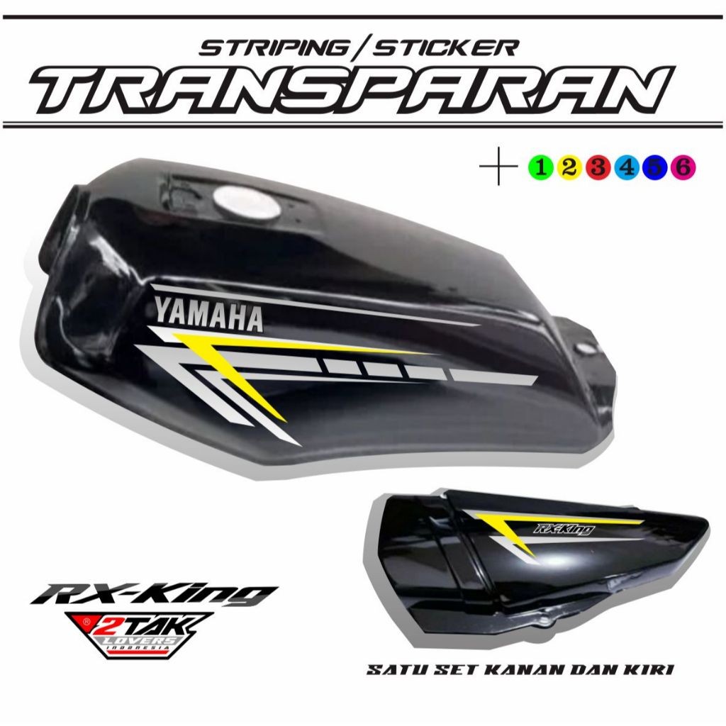 STRIPING RX-KING VARIASI LIST STICKER TRANSPARAN KONTES POLET RX KING variasi list