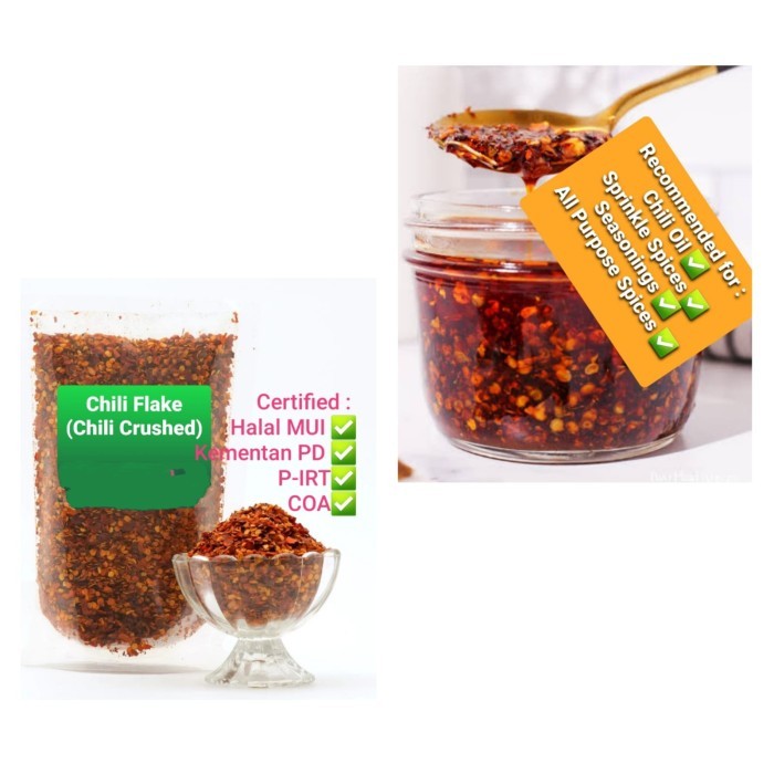 

[PROMO] chili flakes grade A 1kg/chili crushed/cabe cac ygah kasar