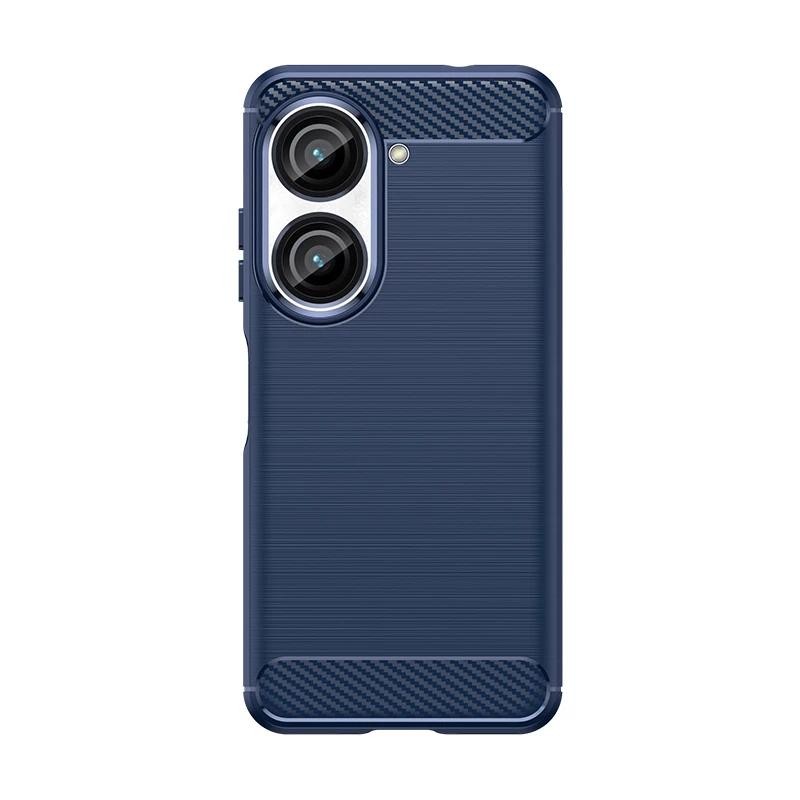 Phone Cover Asus Zenfone 9 Carbon Fibre Soft Lens Protect for Asus Zenfone 9 9Z 10 10Z Fundas Case C