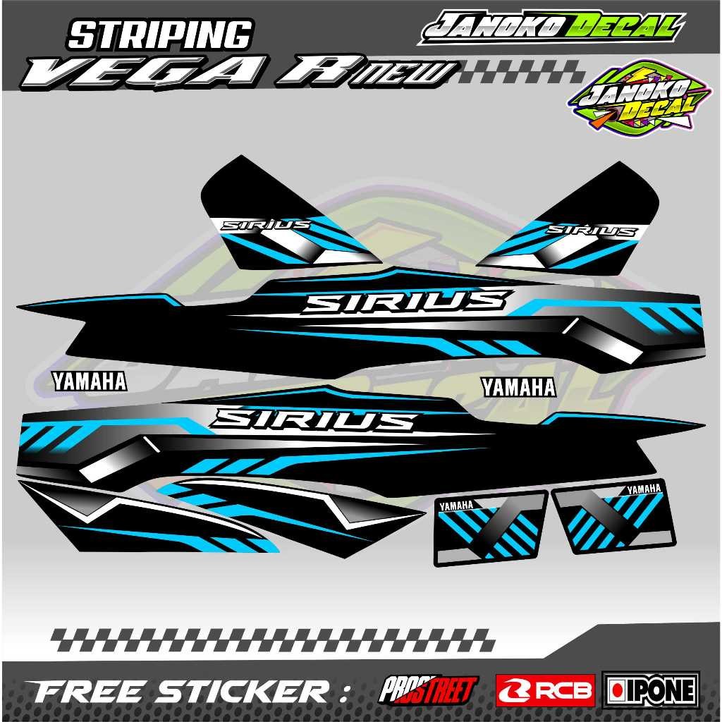 STRIPING VARIASI YAMAHA VEGA R NEW SIRIUS / STICKER LIST VARIASI MOTOR VEGA R NEW SIRIUS