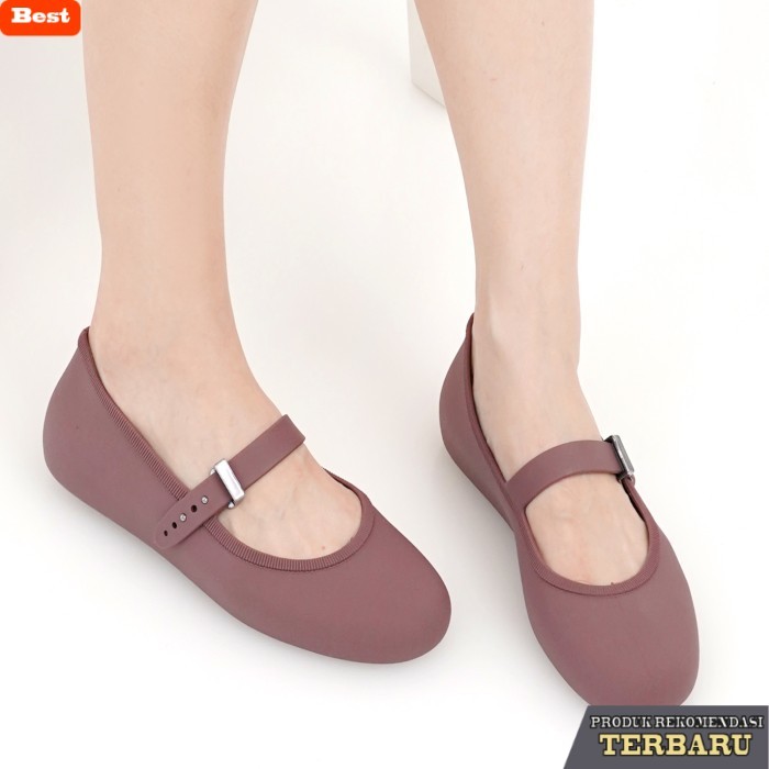 sandal wanita trend sekarang PORTO - Sepatu Sandal Wanita Sendal Selop Jelly Mules Shoes USD - Burgu