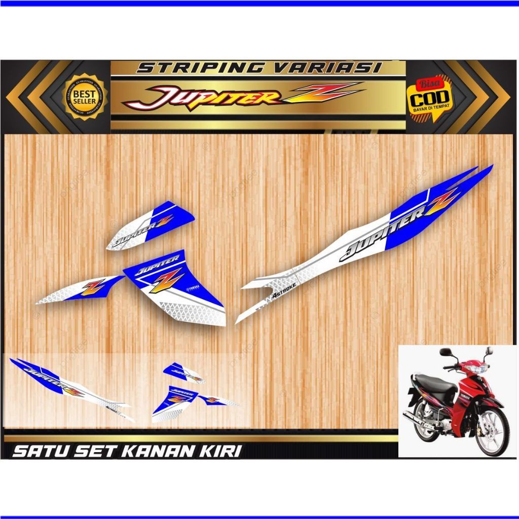 VARIASI MOTOR STRIPING VARIASI YAMAHA JUPITER Z BURHAN / STICKER LIST JUPITER Z POLET LIS MOTIF