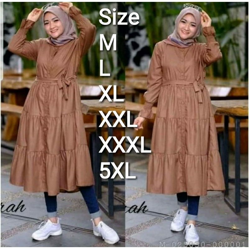 Baju Cewek Atasan Wanita Murah Keren /Naraya Tunik Susun Rempel // Soraya Tunik Busui Kancing Hidup