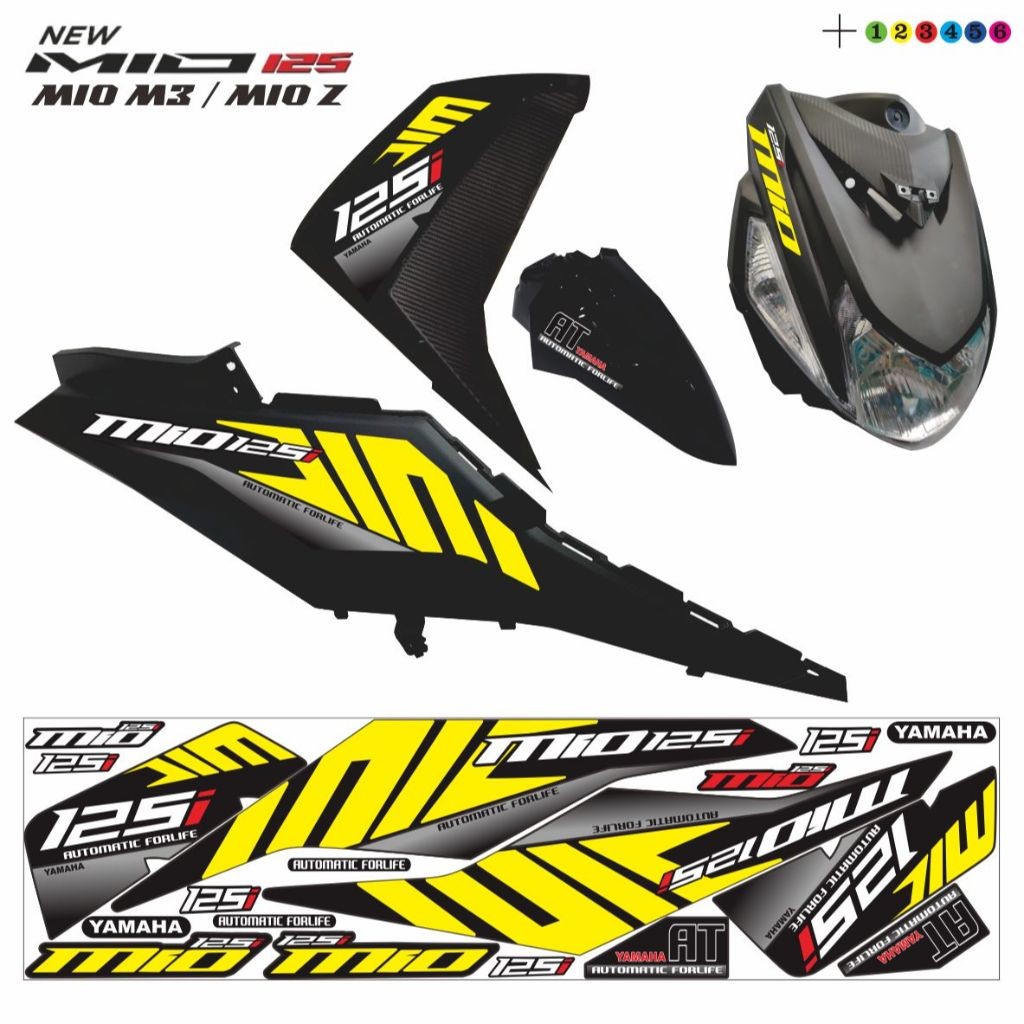 STRIPING MOTOR STIKER MOTOR MIO M3 125 VARIASI STRIPING MOTOR MIO M3 MIO Z 125i VARIASI STICKER