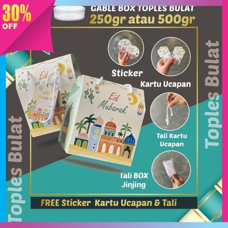 

Kado Pasangan Romantis Kreatif Unik Keren Murah / 25pcs Gable Box Lebaran Tali jinjing/ Box Hampers Kue Kering Idul Fitri Toples Bulat / WHITE PINK (Paket 25pcs)