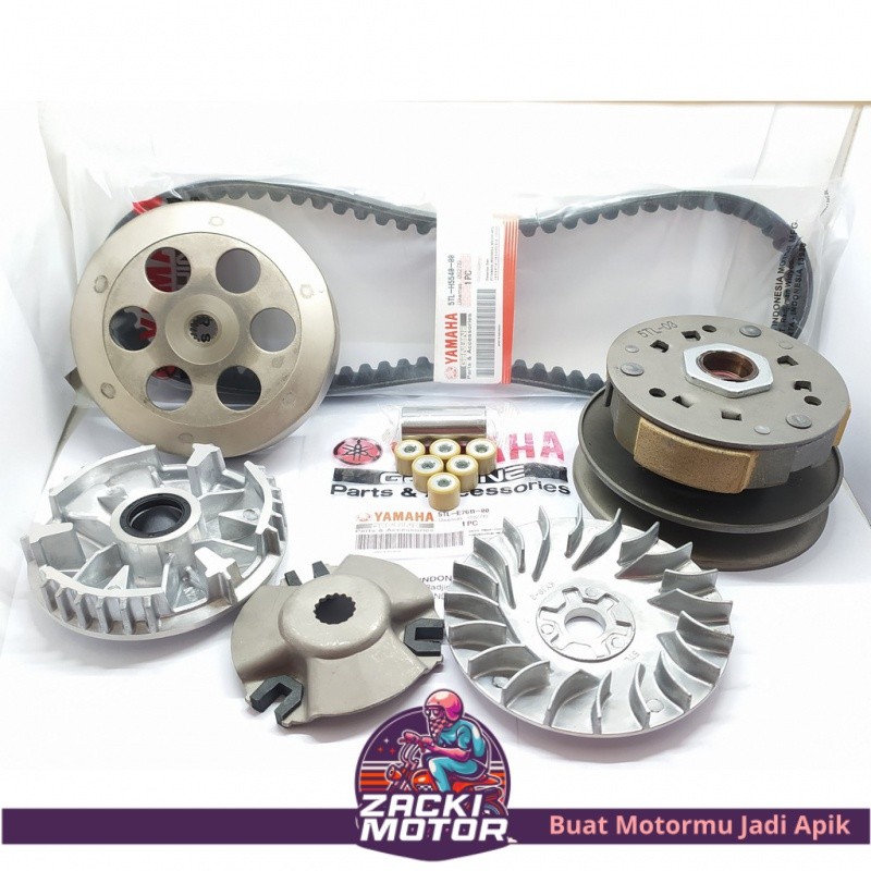 Paket CVT Komplit Mio Sporty Smile/Smail Paket CVT Mio Soul Karbu Paket Puli Depan+Pully Belakang