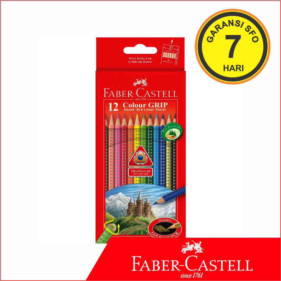 

Alat Tulis Murah Pensil Warna Colour Grip Faber Castell isi 12 - SFO Semarang Official