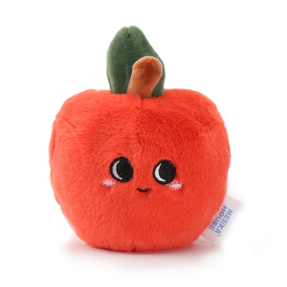 10cm Baby Sensory Cognition Plush Toy Simulation Red Apple Cute Expression Orchard Fruit Series Home
