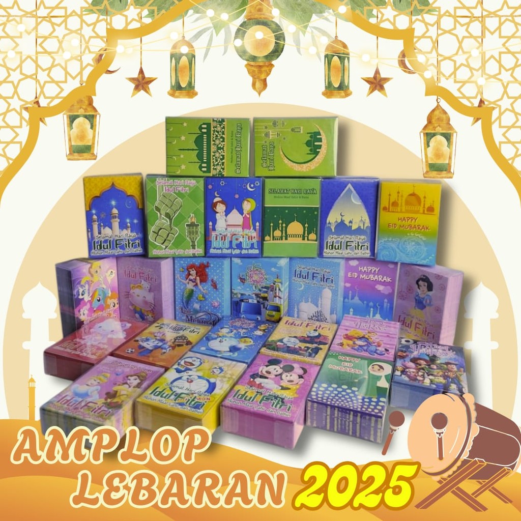 

Amplop Lebaran Idul Fitri 2025 Isi 50Pcs Amplop/ Amplop Lebaran Isi 50 Lembar Motif Kekinian 2025