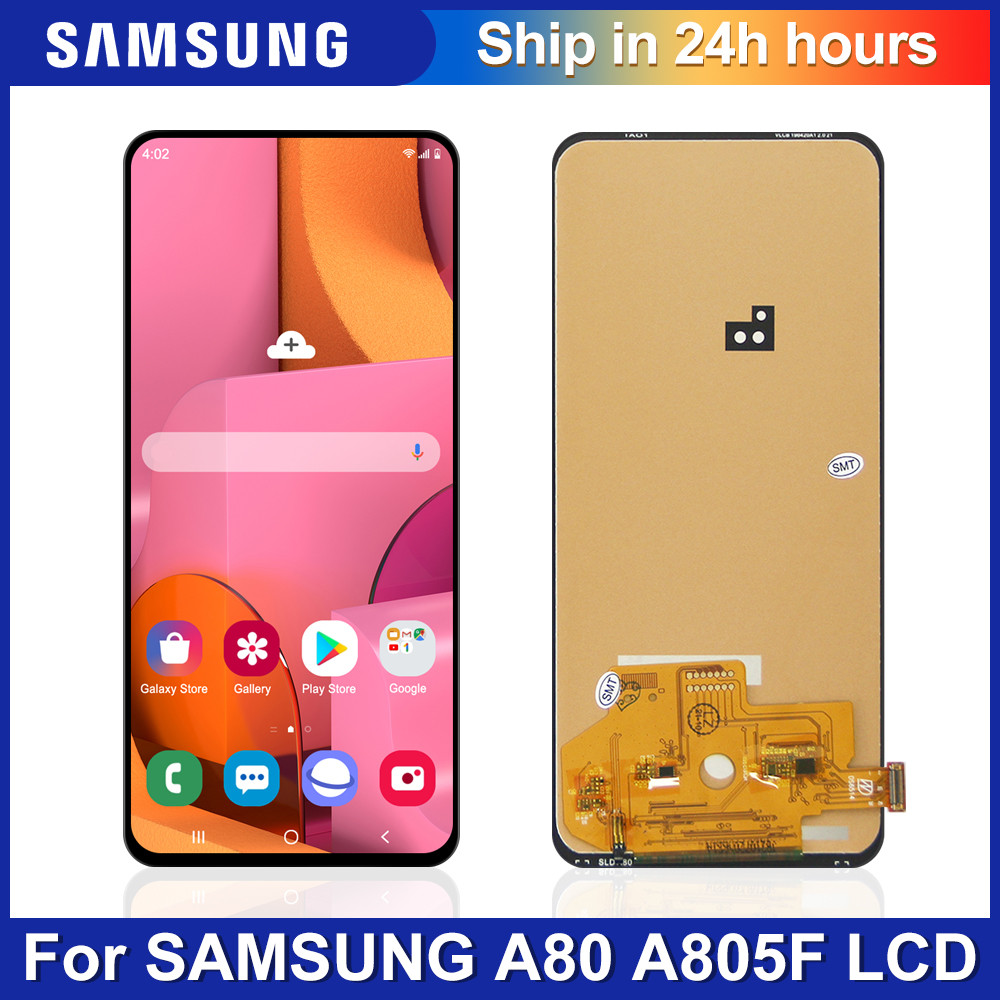 AAA+ For Samsung A80 A805 A805F LCD display Touch Screen Digitizer Assembly with Fingerprint For Sam