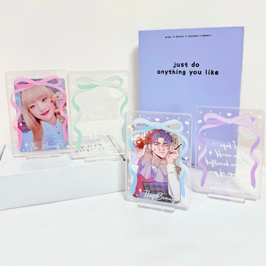 

YOU-CAHOL ACRYLIC + STANDEE 2 IN 1 star light Photocard Holder 2 in 1 photocard frame standing kpop Transparent Clear Acrylic Id Card