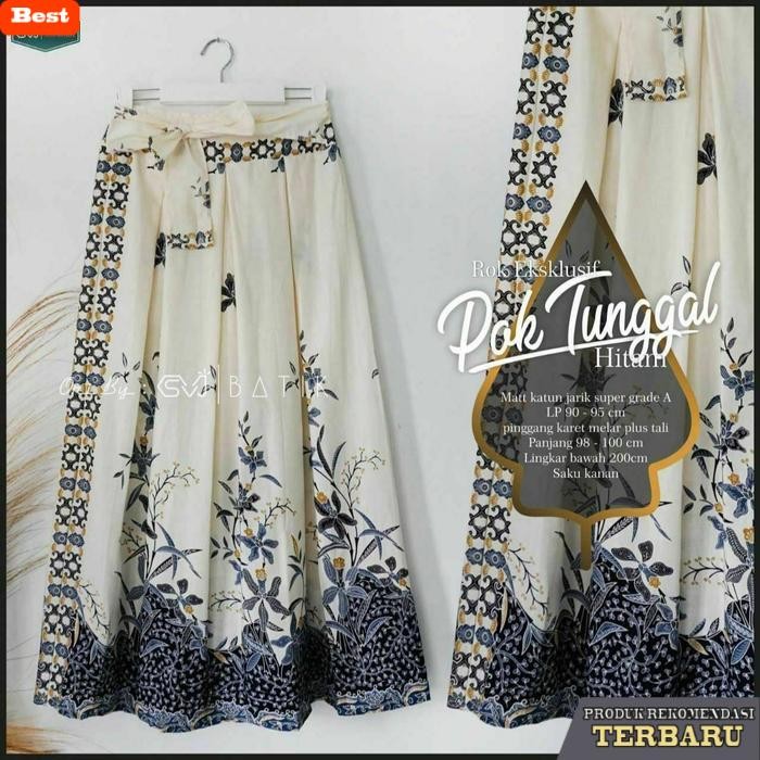 rok wanita kekinian Rok batik unggul jaya ungu wanita panjang payung jumbo murah bawahan batik dewas