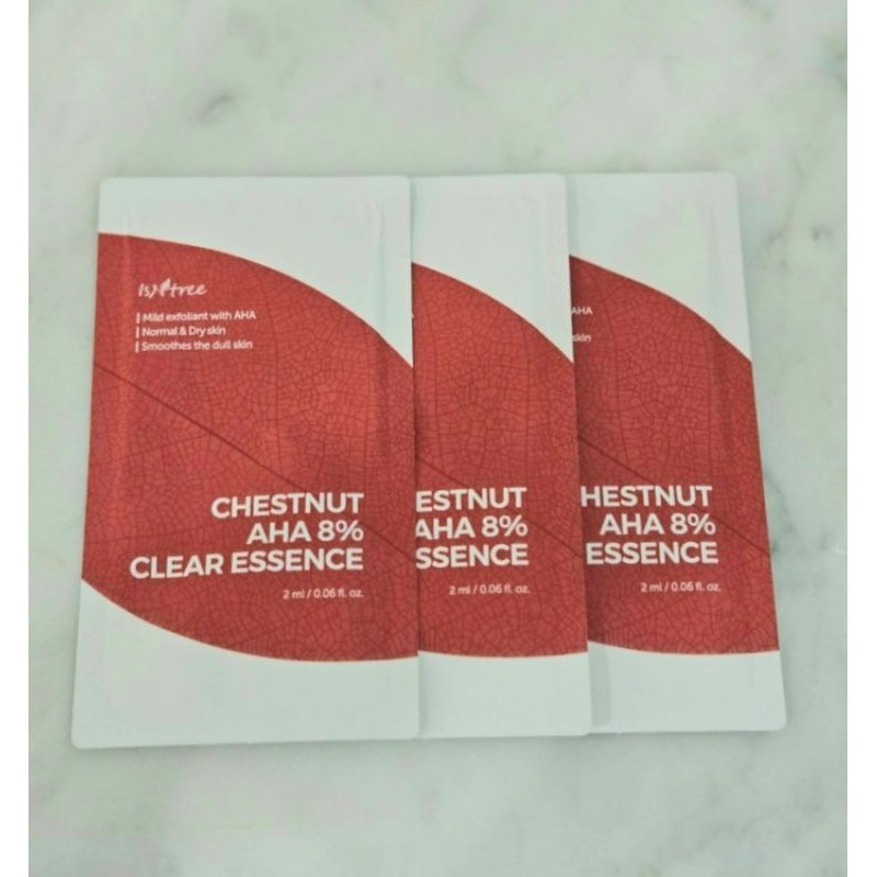 Isntree Chestnut AHA 8% Clear Face Essence 2ml x3