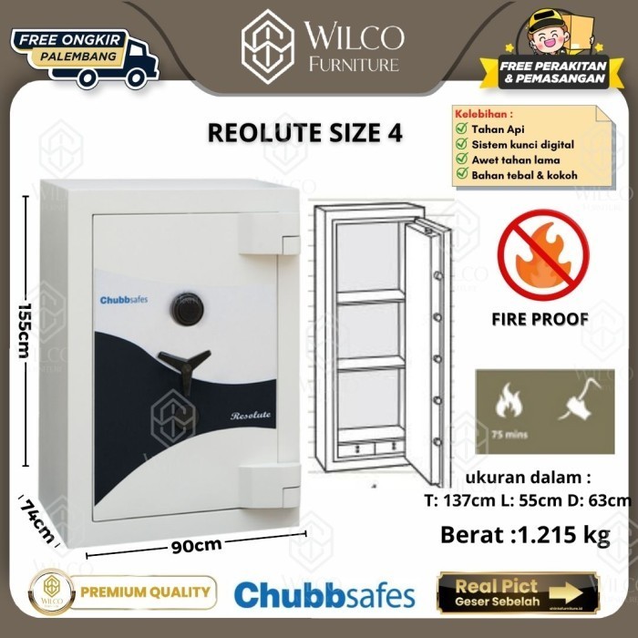 Lemari Brangkas Chubbsafes Tahan Api Resolute Size 4 Palembang