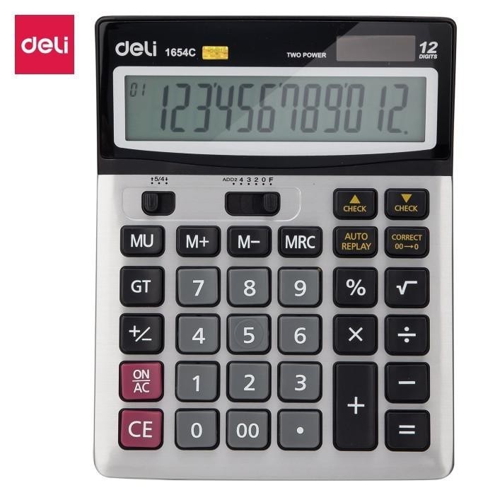 

KALKULATOR DAGANG MEJA DELI 12 DIGITS CHECK CORRECT DESKTOP CALCULATOR