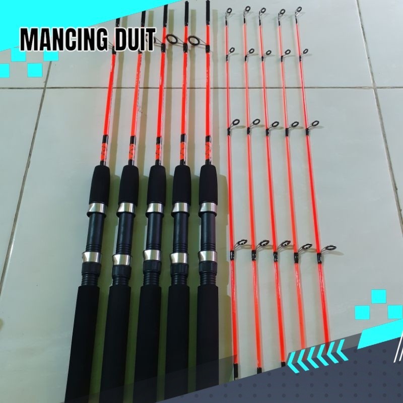 Joran pancing mewah - Joran pancing fiber siap pake