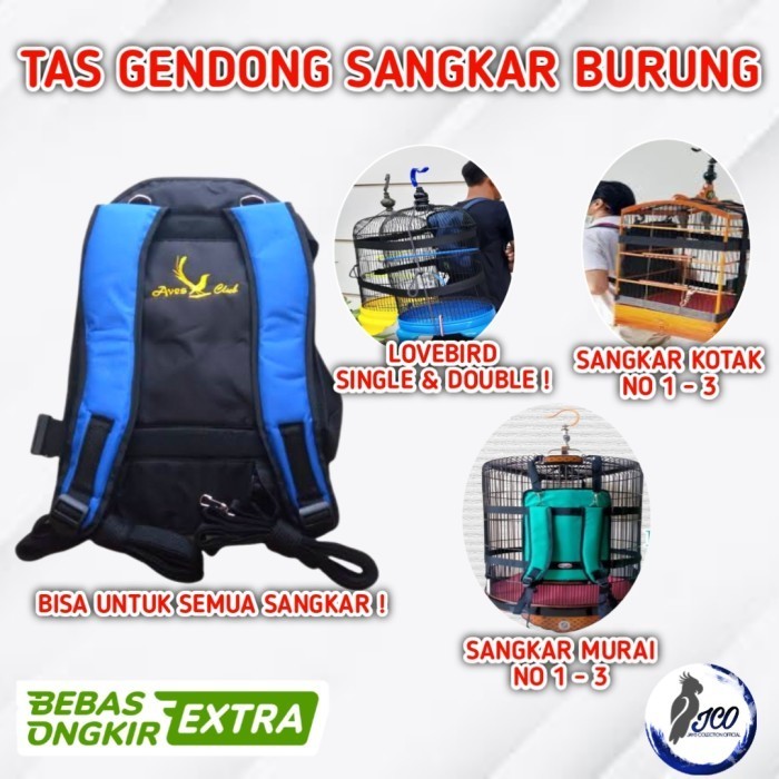 TAS GENDONG KANDANG BURUNG MURAI LOVEBIRD KOTAK TAS GENDONGAN SANGKAR