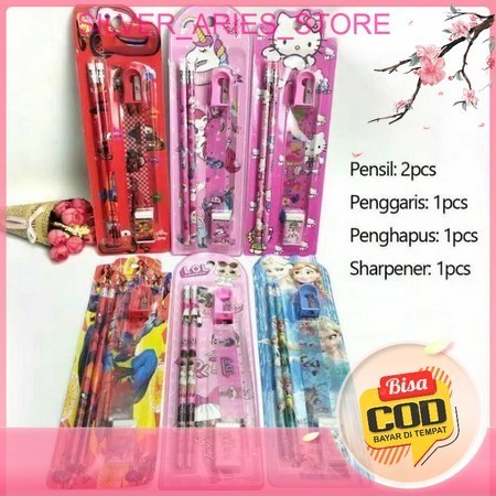 

Silver Aries (COD) SET ALAT TULIS SEKOLAH ANAK 5 in 1 KARAKTER LUCU - untuk anak laki-laki dan perempuan.