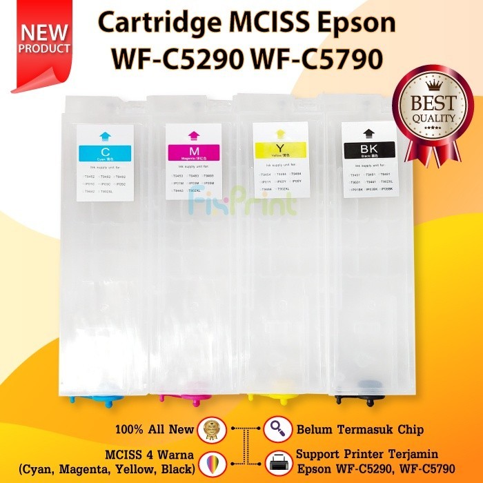 Cartridge MCISS Epson WF-C5290 WF-C5790 WF-C5390 Printer WF C5290 WF C5790 New Chipless C5290 C5390 C5790