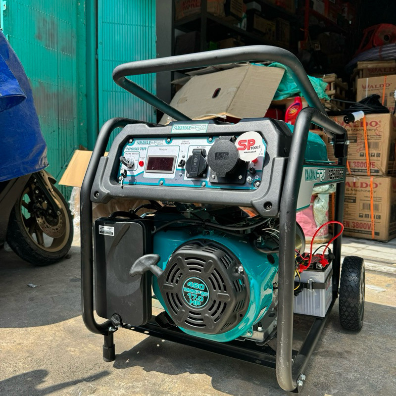 DISKON MESIN GENSET GENERATOR LISTRIK BENSIN YAMAMAX PRO 12800RR 12800 RR 8.500 WATT 8.500W AVR