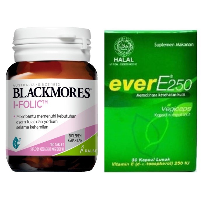 BLACKMORES I FOLIC 60 TABLET DAN EVER E 30 KAPSUL PAKET PROMIL