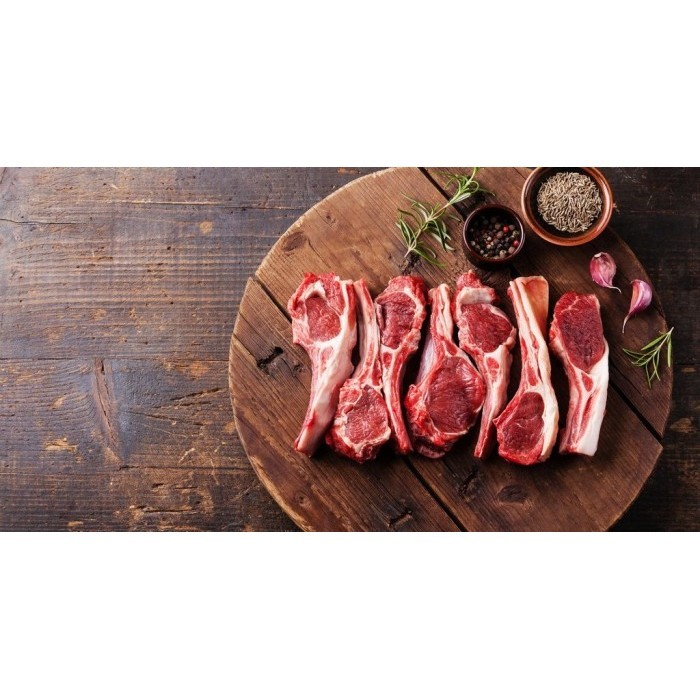 

1kg 6-8pcs frozen LAMB CHOPS RACK 1